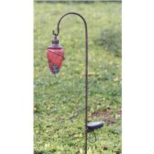 Alpine Solar LED Torch Lantern With Glow In The Dark- Red