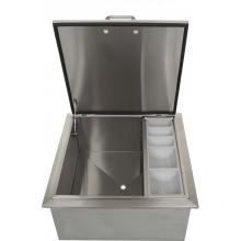 BBQ Guys Drop-In Ice Bin Cooler With Condiment Holder 