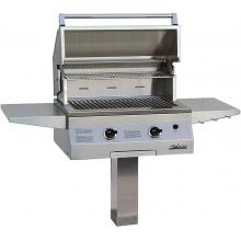 Solaire Gas Grills 27 Inch Deluxe All Convection Gas Grill On In-Ground Post