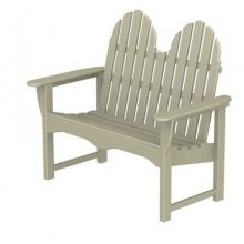 Poly-Wood Recycled Plastic Wood Classic Adirondack Bench - 48 Inches