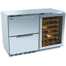 Perlick Refrigerators Built In Refrigerator And Wine Reserve With Stainless Drawers And Stainless Glass Door