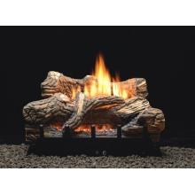 White Mountain Hearth By Empire 18 Inch Flint Hill Gas Log Set With Vent Free Natural Gas Contour Burner - Manual Safety Pilot With Variable Flame Control
