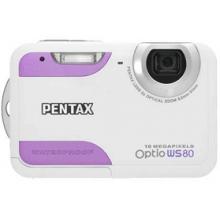 Pentax Optio WS80 10 Megapixel Waterproof Camera - White/Purple