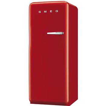 Smeg 9.22 Cu. Ft. Left Hinge Retro Style Refrigerator \/ Freezer - Red FAB28URDL1