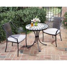 Home Styles Laguna Outdoor Patio Bistro Set With Marble Table And Cushions