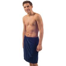 Terry Town Mens Terry Velour Spa Wrap Towel One Size Fits Most - Navy