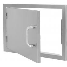 BBQ Guys Kingston Series 24 Inch Left-Hinged Single Access Door - Open View 