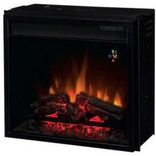 ClassicFlame 18EF022GRA 18 Inch Fixed Front Electric Fireplace Insert With Backlit Display And Remote - Black