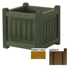 Eagle One Recycled Plastic 12 Inch Nantucket Planter Box New England Pattern - Cedar