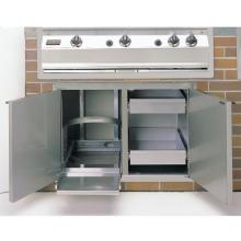 Fire Magic Aurora Stainless Enclosed Double Doors W/ Dual Drawer & Tank Holder