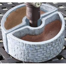 Alfresco Home Cobblestone Umbrella Planter - Cielo Blue (2 Halves)