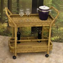 North Cape Resin Wicker Tea Cart - Walnut