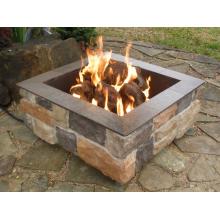FireScapes Smooth Ledge Square Natural Gas Fire Pit