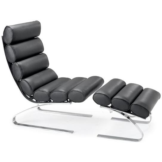 Zuo Modern Unico Chaise Ottoman Black 412101