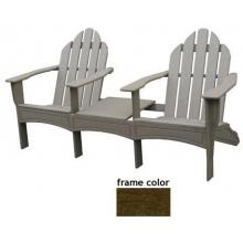 Eagle One Recycled Plastic Double Adirondack With Table - Brown