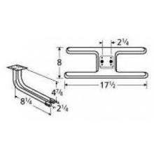 Stainless Steel H Twin, Centered, 2.25 Inch Offset Burner 10902-71412