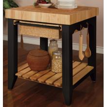 Powell Furniture - Color Story Black Butcher Block Kitchen Island - 502-416