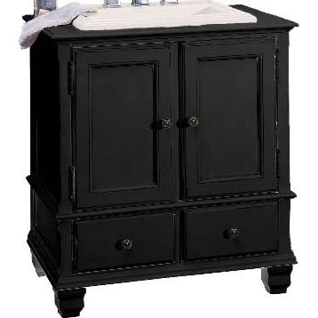 The American Standard Providence Bathroom Vanity 32 Inches W/matching Wood Top Weathered Black - 9432.200.240