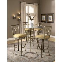 Hillsdale Brookside 5 Piece Bar Height Bistro Table Set With Brookside Diamond Stools - 4815PTBSDM5