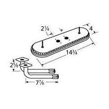 Stainless Steel Oval Twin, Centered, 2.25 Inch Offset Burner 15102-77202