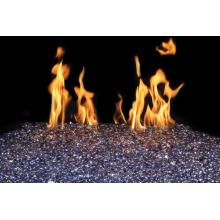 Peterson Fyre Gems 18 Inch Platinum See-Thru Vented Natural Gas Fire Gem Set With G45 Glass Burner - Match Light