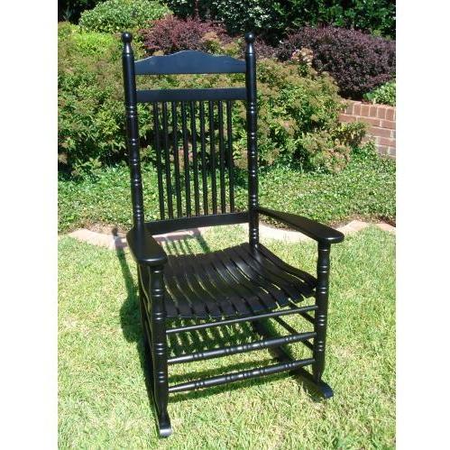 International Caravan Large Wood Grandmother Rocker - Black International Caravan Large Wood Grandmother Rocker - Black