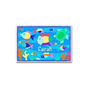 Olive Kids Personalized Laminate Placemat - Something Fishy