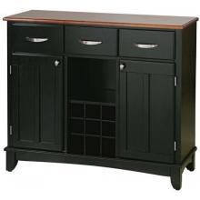 Home Styles Large Buffet Server With Wood Top - Cottage Oak/Black - 5100-0046