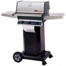 MHP Gas Grills THRG2 Hybrid Propane Gas Grill W/ SearMagic Grids On Black Cart