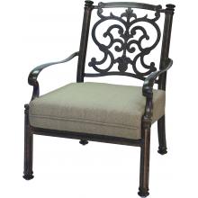 Darlee Santa Barbara Cast Aluminum Outdoor Patio Club Chair - Mocha