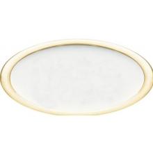 HouseMark Series Large Oval Address Plaque - White W/ Polished Brass