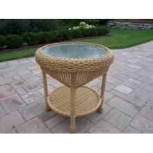 Oakland Living Resin Wicker End Table - Honey