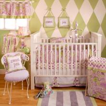 My Baby Sam 4-Piece Crib Bedding Set - Sweet Pea