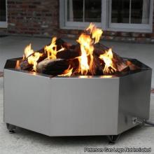 BBQ Guys 42 Inch Stainless Steel Octagon Fire Pit