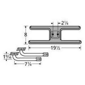 Cast Iron H Twin, Centered, 2.25 Inch Offset Burner 21002-78002 Cast Iron H Twin, Centered, 2.25 Inch Offset Burner 21002-78002
