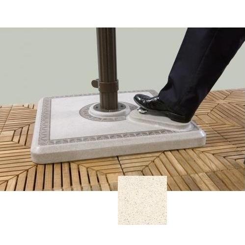 Shade Trends Square Fiberstone Base With Wheels And 360 Rotation Auto Tilt - Beige/Brown Shade Trends Square Fiberstone Base With Wheels And 360 Rotation Auto Tilt - Beige/Brown