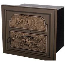 Classic Series Locking Column Mailbox Faceplate - Bronze W/ Antique Bronze