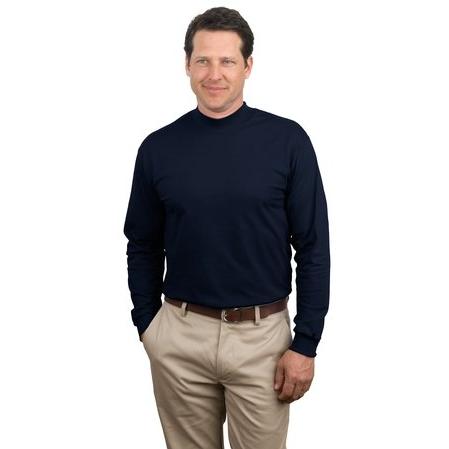 Port & Company Mock Turtleneck Medium - Navy