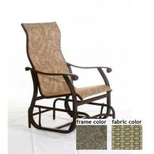 Sterling Aluminum High Back Sling Glider With Scavo Bronze Frame And B0652 Fabric