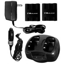 Midland AVP-4 Desktop Charger W/ 2 Rechargeable Batteries