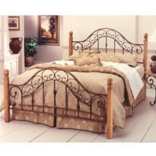 Hillsdale San Marco Brown Copper And Light Rust Pine Metal And Wood Post Bed Set With Frame - Full - 310BFR