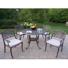 Oakland Living Mississippi 5 Piece Dining Set With Cushions - 42 Inch