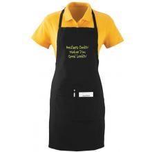 Augusta Oversized Waiter Apron With Pockets - Black