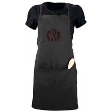 Augusta Waiter Apron With Pockets - Black