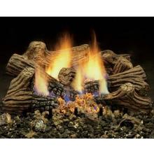 Monessen Gas Logs 18 Inch Charred Timber Vent Free Log Set - Millivolt On/Off Remote Ready