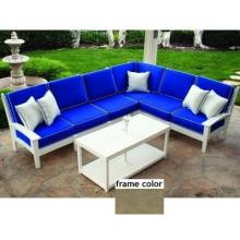 Eagle One Recycled Plastic Newport Sectional Patio Lounge Set - Driftwood