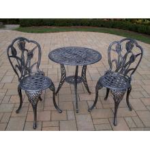 Oakland Living Tulip 3pc Bistro Set - Antique Pewter