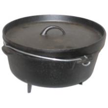 Cajun Cookware Pots With Legs 6 Quart Seasoned Cast Iron Camp Pot