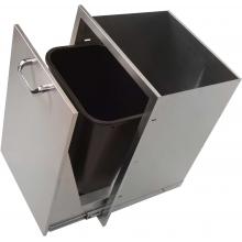 BBQ Guys 260 Series Roll Out Trash Bin Side View with Trashcan