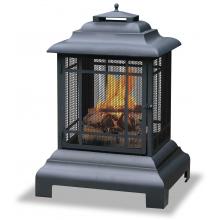 UniFlame 28 Inch Black Belmont Style Pagoda Fire Pit Firehouse
